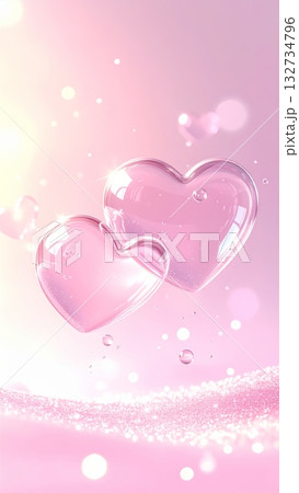 Pink Heart-shaped Bubble Pink Heart-shaped Bubble 132734796