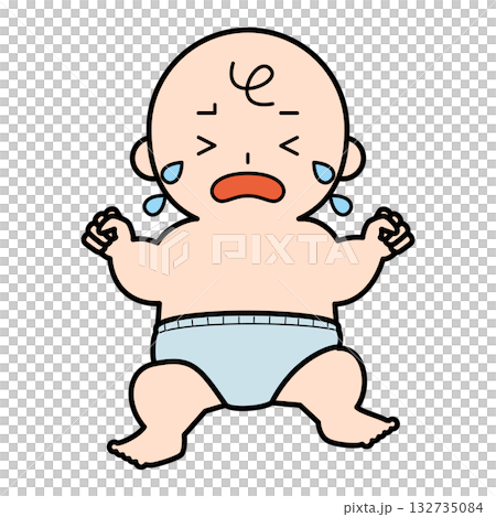 尿布裡的嬰兒哭鬧 尿布裡的嬰兒哭鬧 132735084