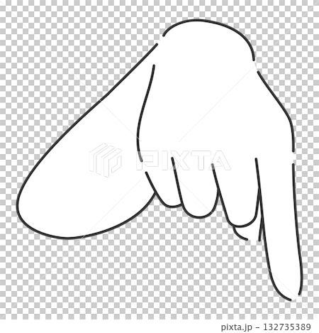 Hand, arm, and elbow pointing downwards Hand, arm, and elbow pointing downwards 132735389