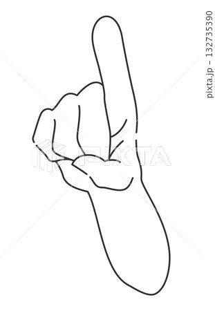 向こうに指差しの手・腕・肘 向こうに指差しの手・腕・肘 132735390