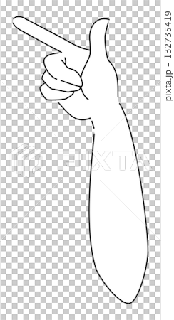手、手臂和肘部,拇指向上並指向對角線 手、手臂和肘部,拇指向上並指向對角線 132735419