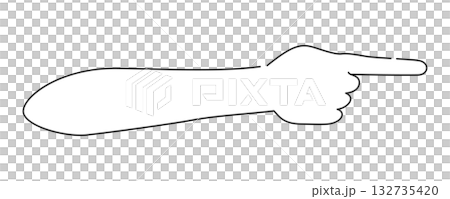 伸出手臂並指向側面。手、手臂、手肘、手背 伸出手臂並指向側面。手、手臂、手肘、手背 132735420