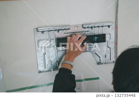 installation of an air conditioner installation of an air conditioner 132735448