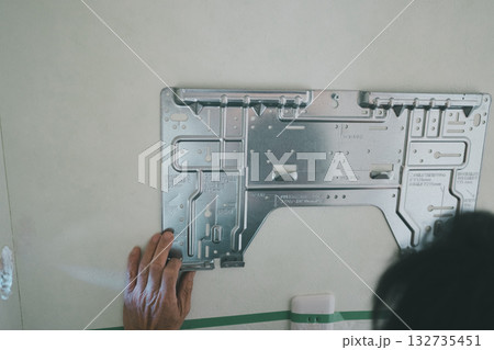 installation of an air conditioner installation of an air conditioner 132735451