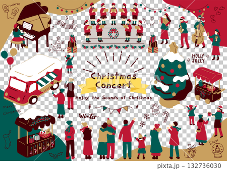 People enjoying a Christmas concert 132736030