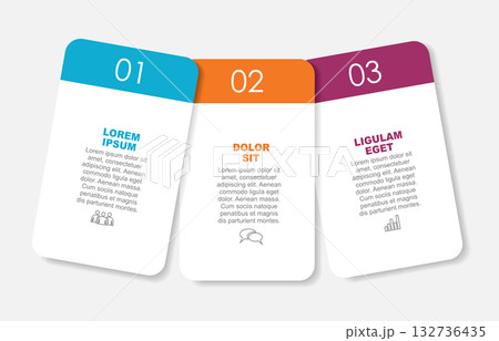 Colorful infographic with icons, and text blocks for organizing concepts, steps, or categories. Vector illustration. Colorful infographic with icons, and text blocks for organizing concepts, steps, or categories. Vector illustration. 132736435