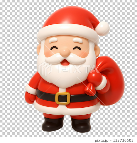 Santa Claus with gift bag  132736503