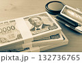 紙幣とはんこ　一万円札 132736765