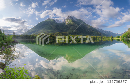 View of Hintersee lake in Berchtesgaden National Park Bavarian Alps, Germany View of Hintersee lake in Berchtesgaden National Park Bavarian Alps, Germany 132736877