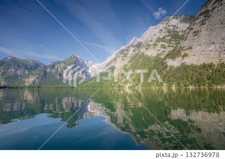 Konigsee lake near Jenner mount in Berchtesgaden National Park, Alps Germany 132736978