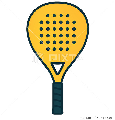 パデルボールのラケットのイラスト 132737636