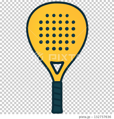 パデルボールのラケットのイラスト 132737636