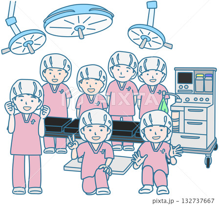 手術室のスタッフ 手術室のスタッフ 132737667