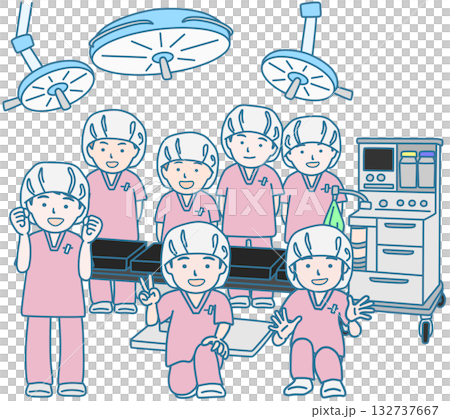 手術室のスタッフ 手術室のスタッフ 132737667