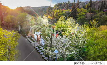 Botanical garden in bloom time in Tbilisi April 132737926