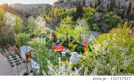Botanical garden in bloom time in Tbilisi April 132737927