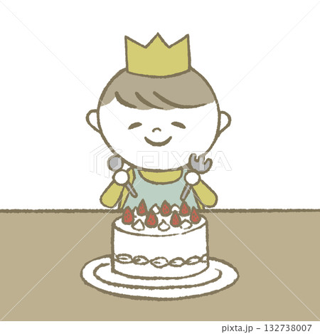 お誕生日の子供 132738007