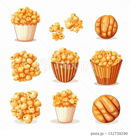 Caramel Popcorn Delight Sweet Treat Collection for Movie Nights and Snack Cravings, Fun Times. 132738290