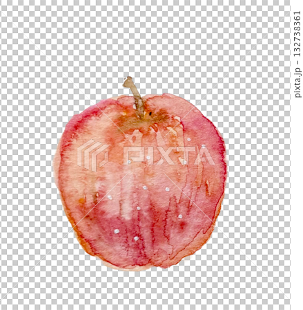 水彩で描いたりんご 132738361