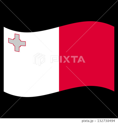 Malta National Flag with George Cross Patriotic Symbol Design 132738494