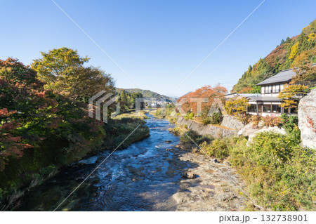 山寺宝珠橋（山寺駅付近）と立谷川 132738901