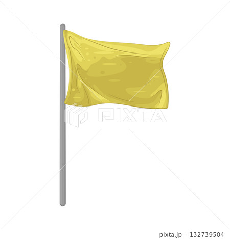 Illustration of yellow flag 132739504
