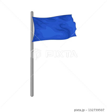 Illustration of blue flag 132739507