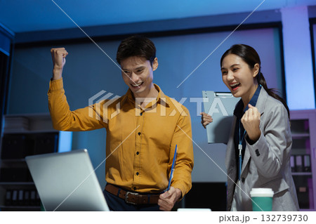 Business team creative are excited business success. 132739730