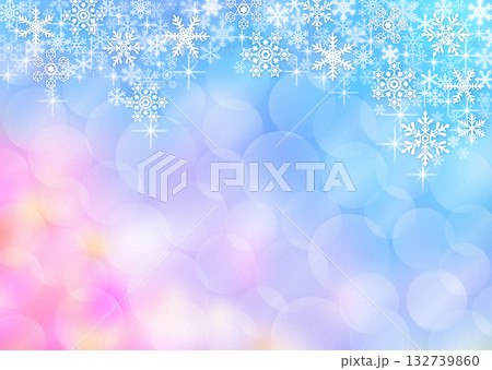 雪の結晶背景素材 132739860