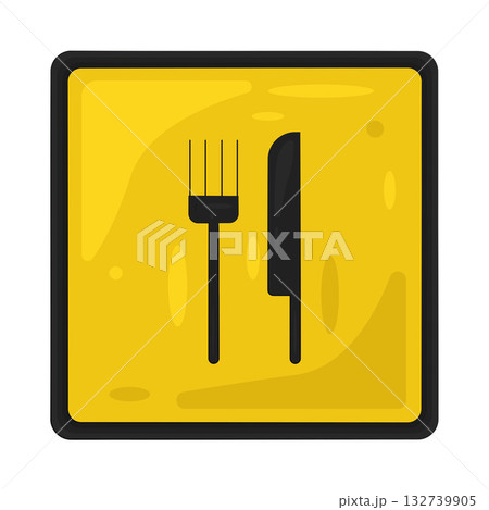 Illustration of restaurant sign  132739905