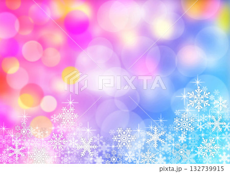 雪の結晶背景素材 132739915