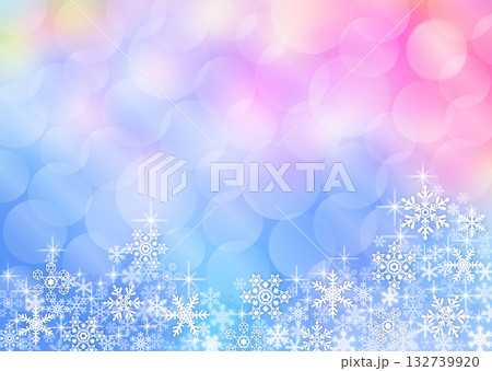 雪の結晶背景素材 132739920