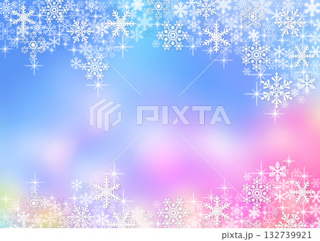 雪の結晶背景素材 132739921