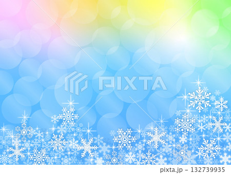 雪の結晶背景素材 132739935