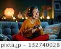 woman is playing video game 132740028