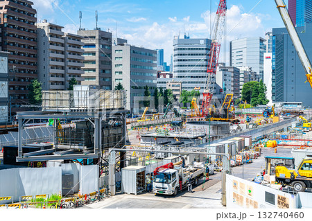 【東京都】再開発が進む高輪ゲートウェイシティ周辺 132740460