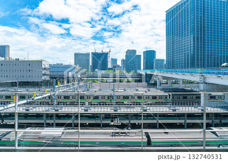 【東京都】高輪ゲートウェイ駅から見える景色 【東京都】高輪ゲートウェイ駅から見える景色 132740531