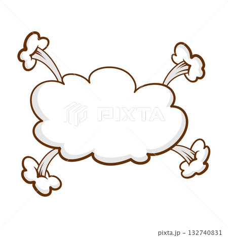 Comics book speech bubble, speech balloon or cartoon design element isolated on white background. Vector illustration 132740831