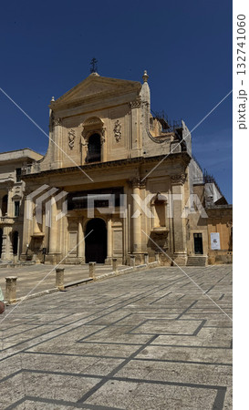 Historic Baroque Facade Under Clear Sky 132741060