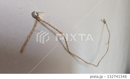 Create a Rustic Wall Art Display using Twine intricately paired with Nails for a charming effect Create a Rustic Wall Art Display using Twine intricately paired with Nails for a charming effect 132741348