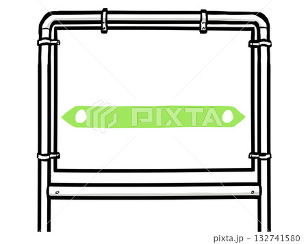 筆タッチの駅名標 1 （交通・鉄道） シンプル 132741580