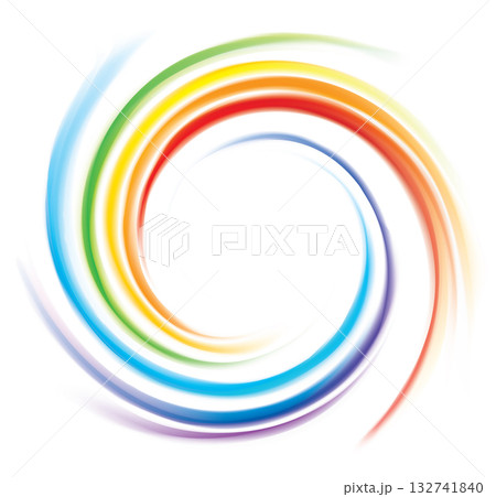 Vector backdrop of spiral rainbow spectrum Vector backdrop of spiral rainbow spectrum 132741840
