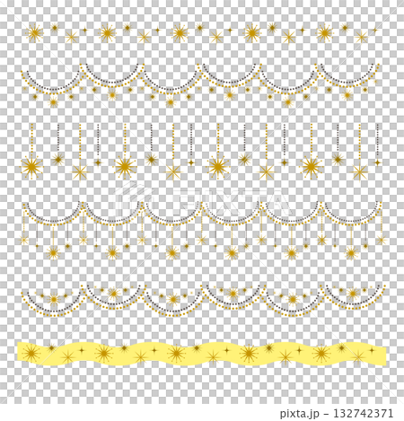 Star line decoration set Star line decoration set 132742371