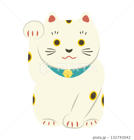 招き猫のシンプルイラスト 招き猫のシンプルイラスト 132743042