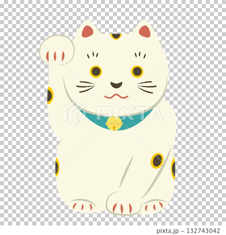 Simple illustration of a beckoning cat Simple illustration of a beckoning cat 132743042