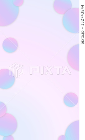 グラデーションのドットのシンプルでかわいいフレーム背景 132743844