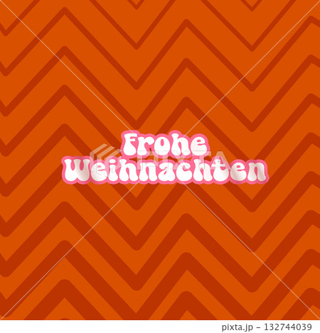 Frohe weihnachten Merry Christmas in German quote red square banner vector design, creative holiday typography, modern festive graphic for cards, invitations, social media banners, and decorations. 132744039