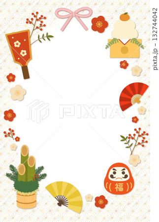 お正月の背景〈ハガキ〉　F 132744042