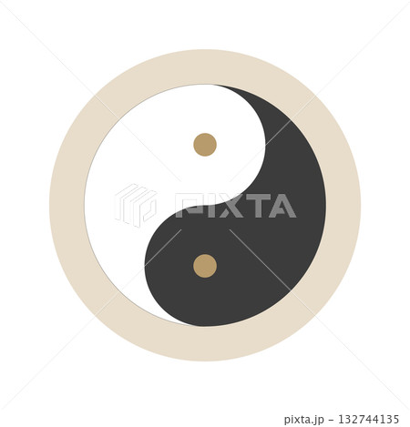 Winter solstice cultural symbol. Asian holiday with family feast and food traditions. Dongzhi vector illustration for social media post, greeting card, invitation 132744135