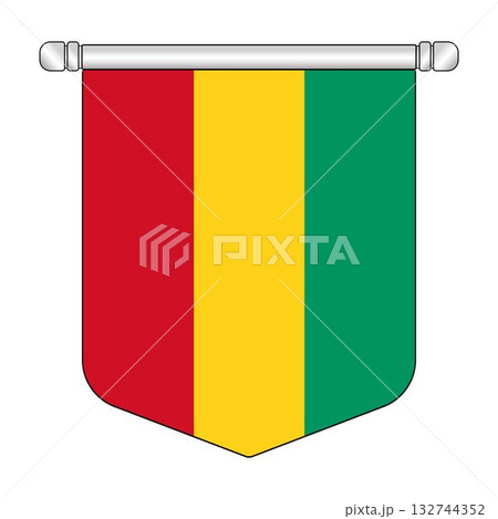 Equatorial Guinea National Banner Symbol Hanging 132744352